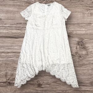 Jessica London Handkerchief White Lace Dress Women’s Plus Size Dress